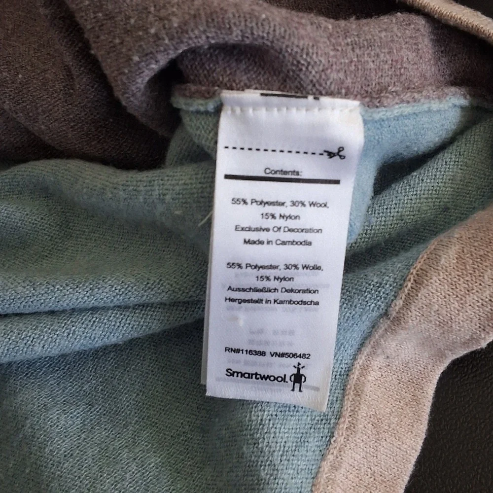 Smartwool S Colorblock Merino Wool Blend Long Sleeve Sweater Hiking Gorpcore‎